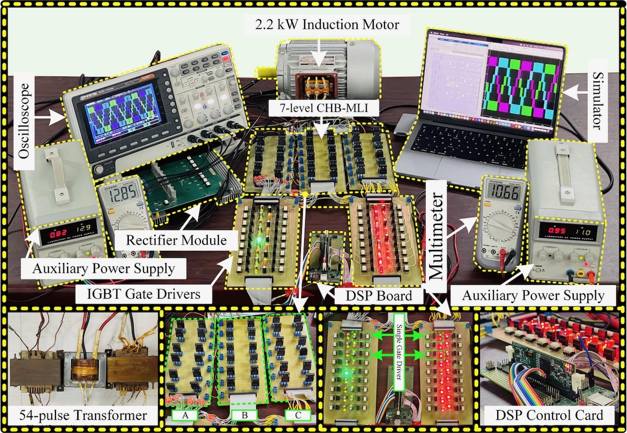 7 Level Inverter with Motor Drive Experiment